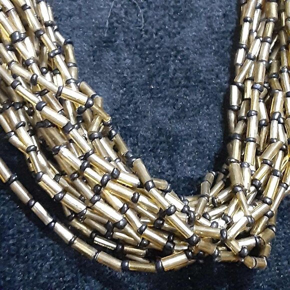 Vintage Beaded Multi-strand Necklace Women's Fashion Jewelry Boho - Picture 3 of 5